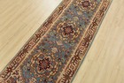 Heriz Serapi Runner 2   6    X 8   1    Blue Wool Tribal Hand-knotted Oriental Rug