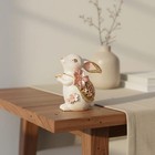 Enamel Cottontail Trinket Box Hand Painted Home Decor Zinc Alloy For Vanity