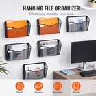 File Wall Rack Mesh Wall File Holder 6-piece 1 Pocket For Office   School