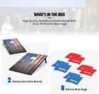 Wild Sports Outdoor Cornhole Game Set 2  X 3  American Usa Flag 8 Bean Bags