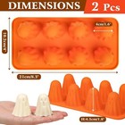 Ghost Silicone Mold 2 Pack Halloween Candy Molds For Chocolate And Desserts