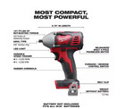 Milwaukee 2658-20 M18 Cordless Li-ion 3 8  Impact Wrench W  Friction Ring Tool
