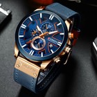 Curren Men Watch Chronograph Sport Watches Date Display Male Leather Wristwatch