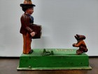 Antique Cast Iron  monkey  Bank Mechanical Functional