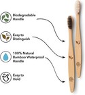 Soft Bamboo Toothbrush Natural Micro-nano Charcoal 100  Organic Bristles 12 Pack