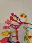 Retro 1980 s Plastic Bell Clip On Vintage 80 s Charm Necklace Loaded W 34 Charms