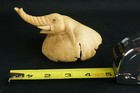Vintage Original Wood Burrow Elephant Hand Carved 5   y8-w6-a9 