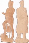 1800 s Antique Victorian Die Cut Scrap - World Foreign Soldier Lot   4 75in