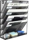 Wall Mounted File Organizer 5 Pocket Vertical Hanging Folders Holder Paper Rack