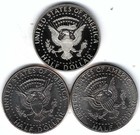 2025-p  d s Brilliant Uncirculated Kennedy Half Dollar With Clad Proof 3 Coins 