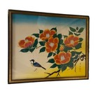 Chinese Birds On Peonies Original Watercolor Painting Signed