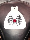  Bicycle Mud Flap White  Fits Schwinn With Red Jewel Cruiser Fender Flap