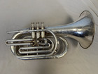 Quality  Blessing U s a  M-300 Silver Marching Baritone Horn   Mouthpiece   Case