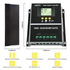 100a 12v 24v 36v 48v Solar Charge Controller Tools Lcd Dual Usb For Battery