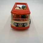 Fisher Price Mini Van Vintage 1969 Little People Bouncing Play Family Bus