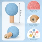 6 Pcs Wool Round Wall Hook Kids Wall Coat Hooks Kids Coat Rack Pastel Color