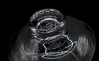 Vintage Mid Century Modern Style Clear Glass Asymmetrical Decorative Bowl