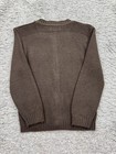Vtg Girl Scouts Cardigan Youth 8 Chocolate Brown Knit Office Sweater 50s 60s Usa