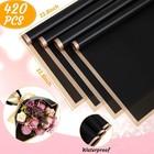 420 Sheets Black Flower Wrapping Papers 23  X 23  Black Flower Bouquets With Gol