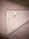 Modern Baby Pink White Stripe Plush Baby Blanket Lovey Super Soft