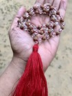 5 Mukhi Rudraksha Rudraksh   Sfatik Crystal Qtz Mala Rosary 108 1 Prayer Beads