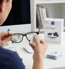 Zeiss Lens Wipes 220 Count Pre-moistened Eyeglass Cleaning Wipes Streak Free