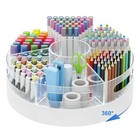 Rotating Organizer  Clear Acrylic Pen Holder  Marker Organizer   White Base