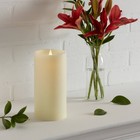 4  X 8  Led Pillar Cream - Threshold  Paraffin Wax Battery Operated