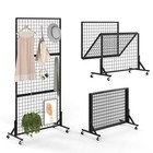 Foldable 3  X 6  Grid Wall Panels - Standing Display Rack For Retail   Events