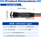 5pcs 8mm  5 16    Indicator Light Led Indicator 110v 120v Metal Pilot Lamp Light