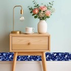 Wallpaper Border Peel And Stick Decorative Wall Trim Self Navy Blue Floral