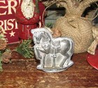 Primitive Antique Vtg Tin Style Christmas Carousel Horse Resin Chocolate Mold