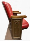 Gorgeous Art Deco Theater Seats  Man Cave Chairs  Theatre Chairs  Leather 2 Rows
