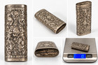 Antique French 800 Silver Repousse Vanity Case Sleeve Base  missing Lid 