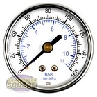 1 4  Npt Air Pressure Gauge 0-160 Psi Rear Back Mount Mount 2  Face 102d-204f