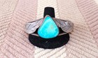 Vintage Sterling Silver   Turquoise Bracelet 6 3 4 Inch - 32 Grams