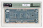 1864  10 T-68 Confederate States Of America-pmg 64 Epq