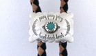 9 10 Inch Petite Navajo Southwest Sterling Turquoise Bolo Tie Tip Ebs9306 9723