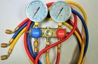 Manifold Gauge Set 5ft Hoses For R410a R22 R404a R134a Hvac Charge Diagnose Tool