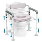 Extra-wide 3-in-1 Adjustable Toilet Seat Riser With Premium Padded Seat   R103