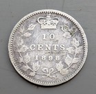 1898 Queen Victoria Dime  Canada   10      925 Silver Coin  Low Mintage 700k