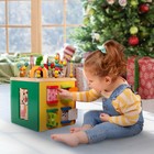Battat Wooden Activity Cube - 5-sided Play Center With Bead Standard  Red