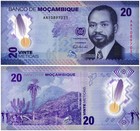 Mozambique 20-100 Meticais 3 Pieces Set  2024  P-155-157  Unc  Polymer