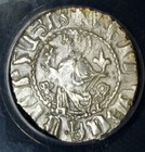 Armenia-cilicia 1 Tram 1198-1219 Au50 Anacs Silver Crusader Leo Levon I Scarce