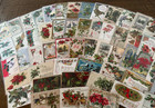 Big Lot Of  100 Antique  Christmas vintage 1900 s Xmas Postcards in Sleeves c386