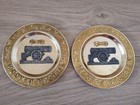 Vintage Moscow Kremlin Tsar Cannon Plates Set Of 2 Ussr Soviet Russian Souvenir