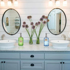 Glass Soap Dispenser For Bathroom   Kitchen - 304 Stainless Steel Pump  Blue