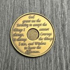 Aa Recovery Medallion Coin Token Chip Sobriety Serenity Prayer Unity Service