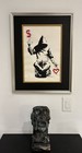 Bansky Art  Lithograph 2000s Numbered  Hand Signed In The Style Of Framed Art  
