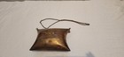 Brass Copper Metal Antique Vintage Pillow Purse Velvet Lining Filigree Clasp 5 